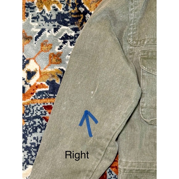 VTG Eddie Bauer Cotton Field Jacket Green Men Medium Chore Barn Utility *see pic - Picture 4 of 11